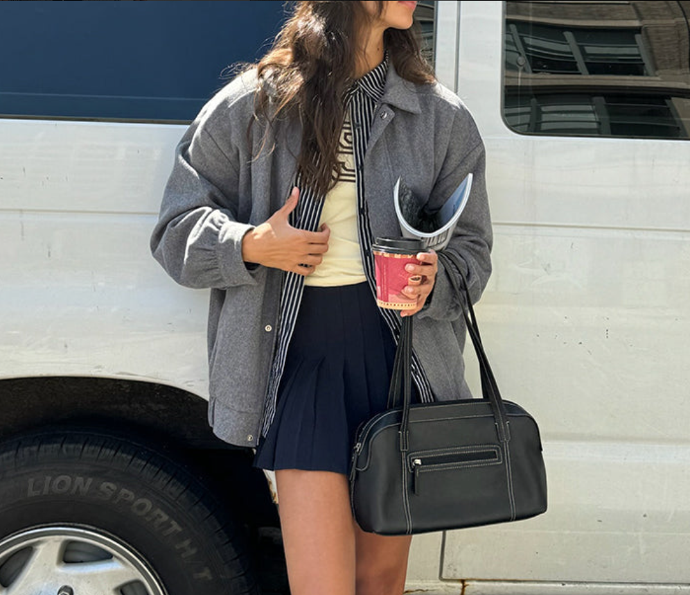 Jacket in Grey Marl Wool